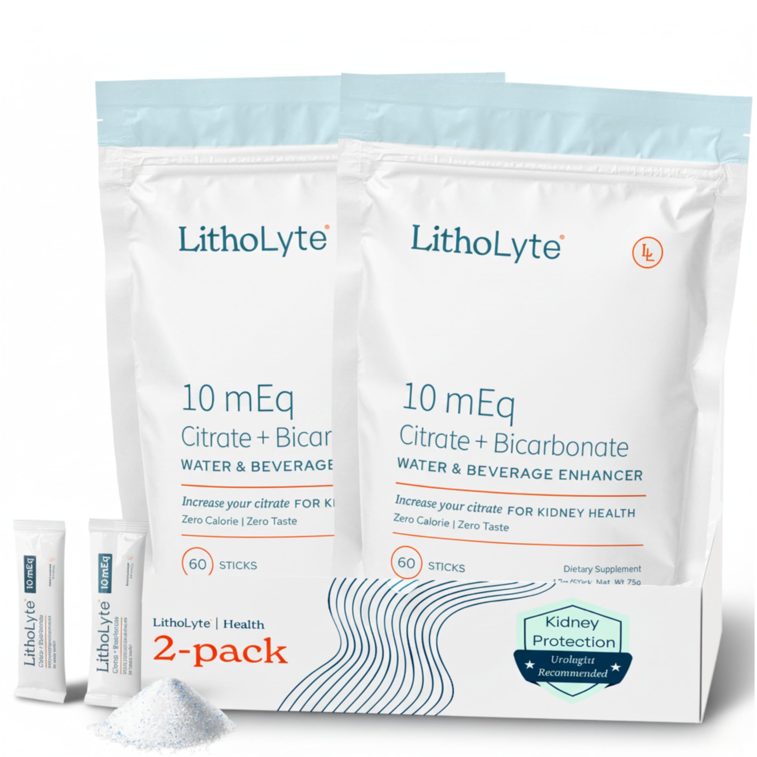 10mEq | Water & Beverage Enhancer for Kidney Health | Citrate & Electrolytes for Kidney Protection | Science-Based Support Beyond Cleanse, Detox, or Stone Dissolver Supplements | 120 Sticks