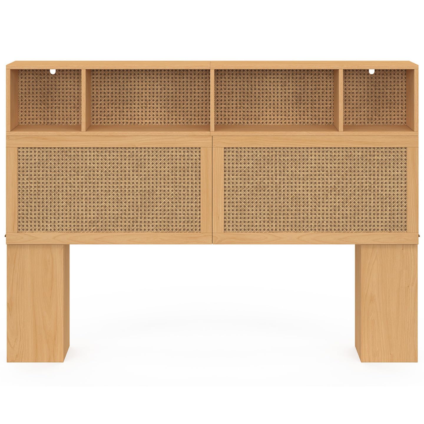 IDMarket - Tête de lit EDHEN 145 cm cannage et Bois