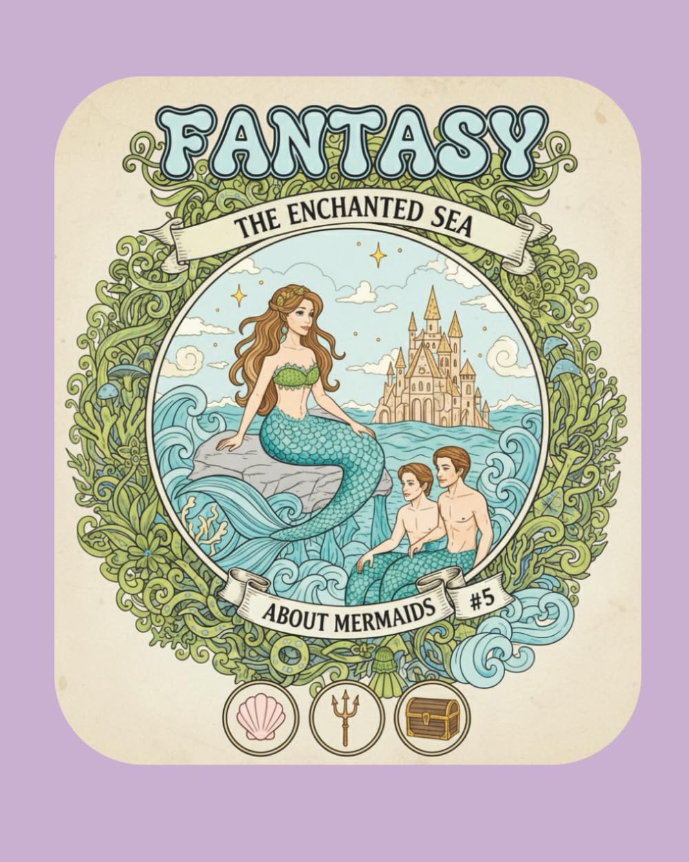 Fantasy, The Enchanted Sea: coloring book (Fantasy, The enchanted Dragon Realm)