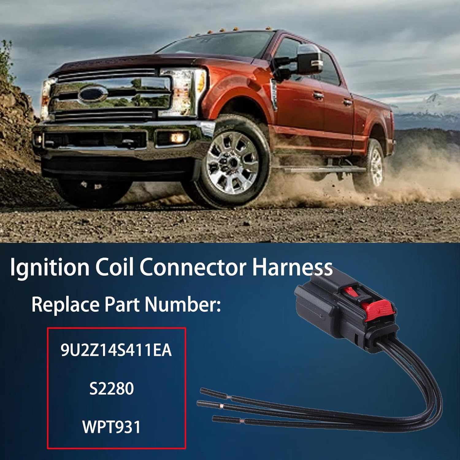 8 Pcs Ignition Coil Connector Harness Compatible with Ford 2013-2019 V6 V8 Flex F150 Lincoln MKZ MKX MKS Replaces# 9U2Z14S411EA