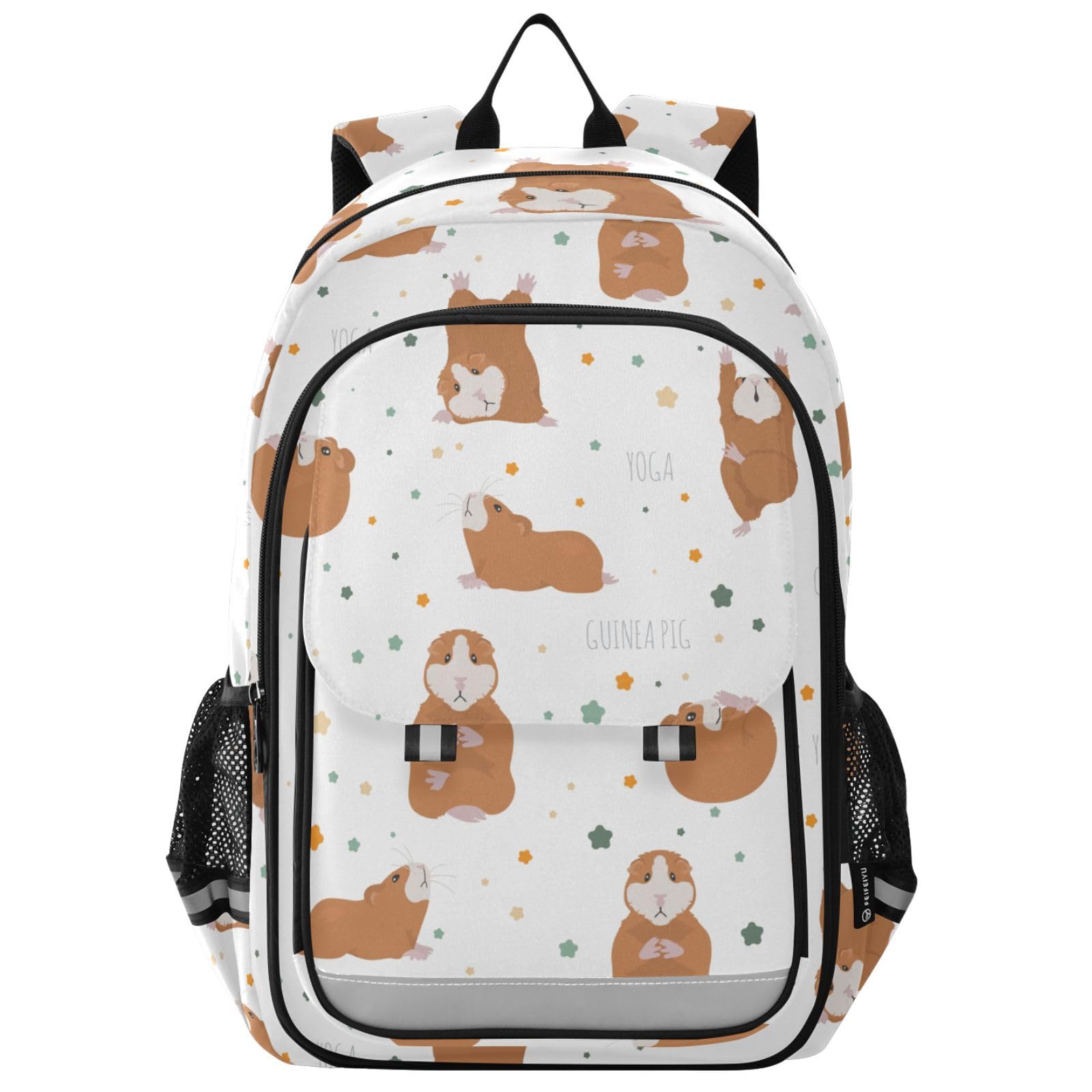 Sac à dos ordinateur portable cochon d'inde yoga pour lycéen voyage - 8