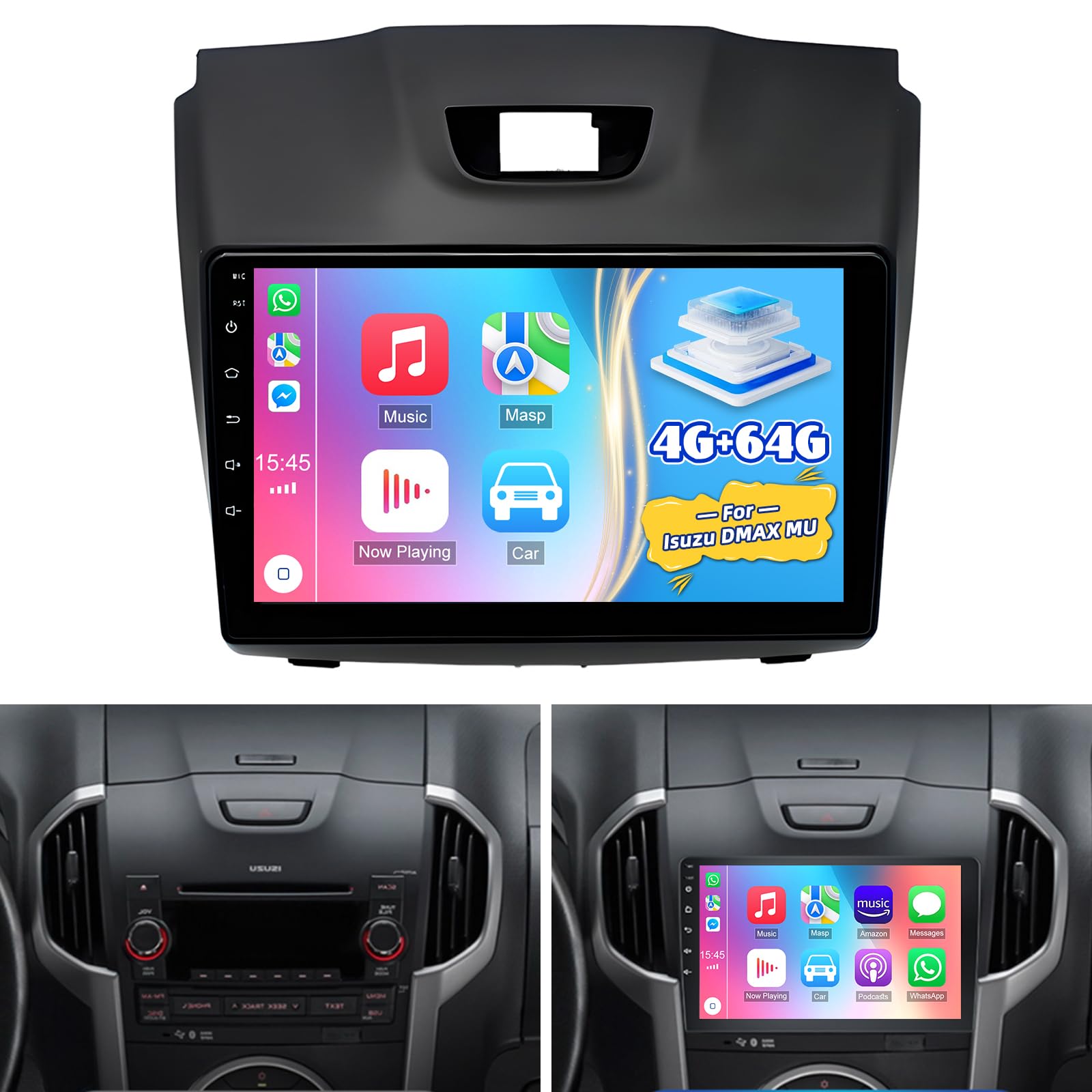 Autoradio Android 9 Pouces Pour Isuzu Pour D-Max MU-X 2012