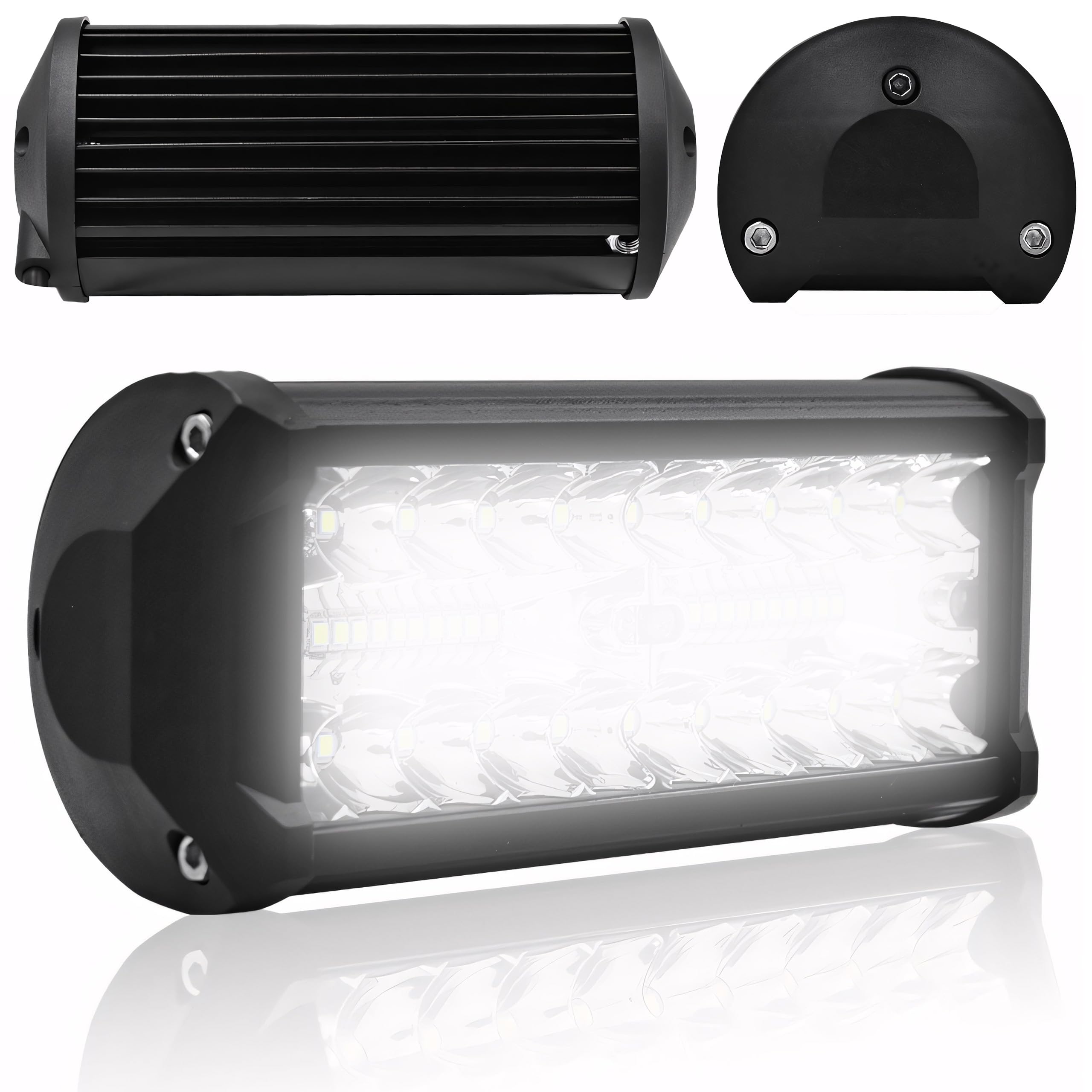 Retoo Foco LED Trabajo Exterior 120 W 12 V 40 LED Impermeable Faros Auxiliares Moto Off Road