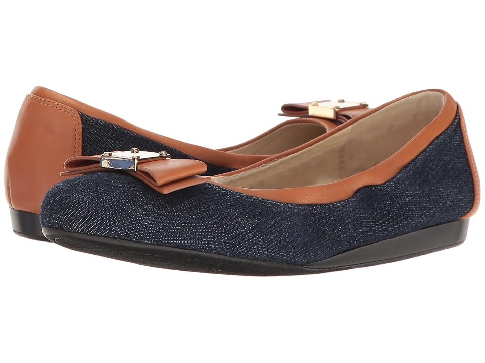 

Cole Haan Tali Bow Ballet (Denim/British Tan) Women's Slip on Shoes