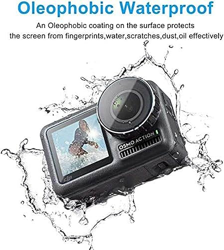 Miniatura 3 de PCTC Protector de pantalla compatible con DJI Osmo Action, protector de pantalla frontal y trasera + lámina de película de lente, 2+2+2 unidades