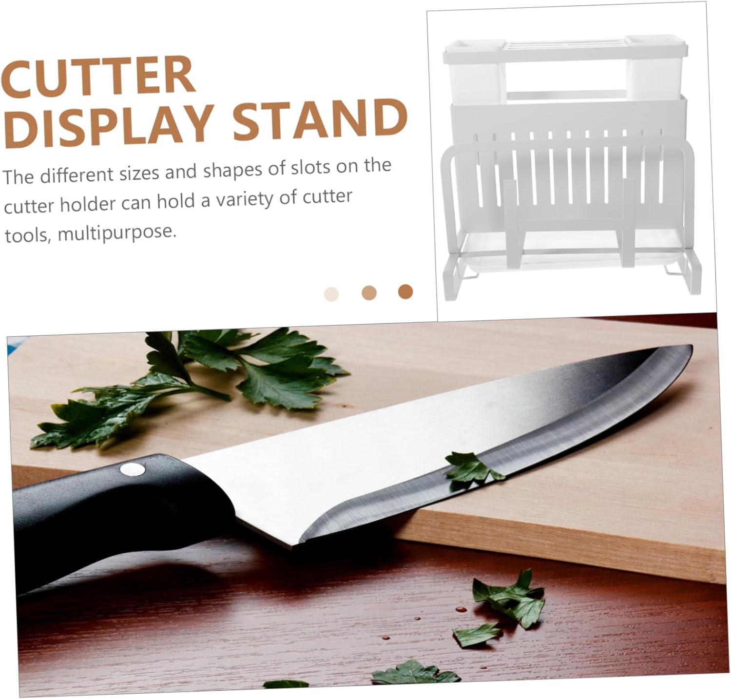 STOBAZA Multi-Functional Kitchen Storage Rack for Cutlery Chopping Board and Pot Lid Food-Grade Plastic Easy to Organize Kitchen Utensils for Home Use