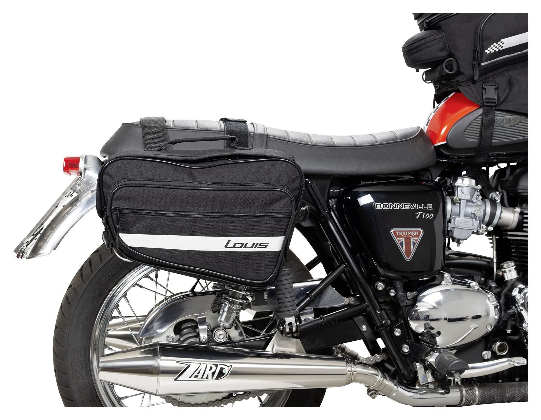 SET COPPIA BORSE LATERALI DA SELLA NERO, SGANCIO RAPIDO PER MOTO CAPACITÀ 2 X 15 LITRI