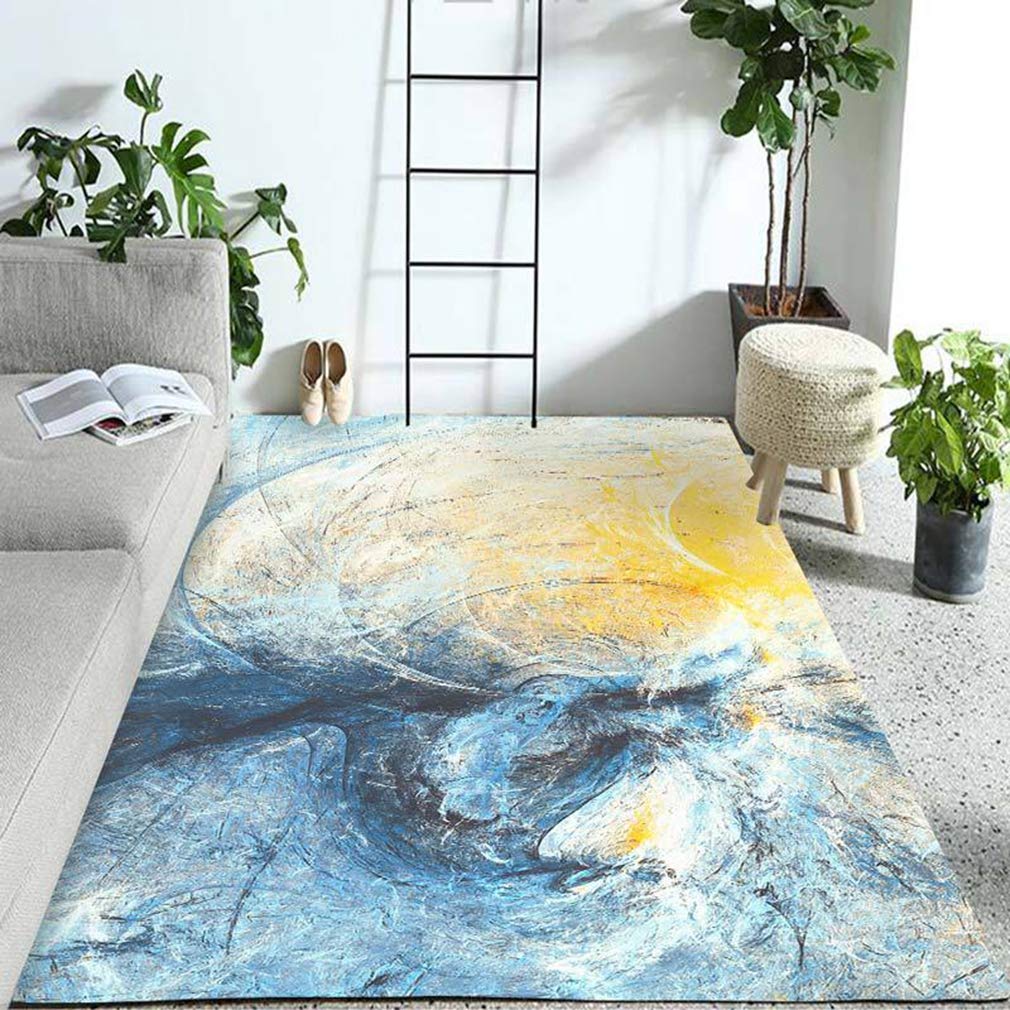 Buy MOXIC Soft Luxury Abstract Art Living Room Area Rugs Rectangular Children Crawling Bedroom Rug Fleece Anti-Slip Carpets Nordic Modern Home Decor Mats Indoor Outdoor Runners Nursery 3.2' X 5.2' — BookShops.in