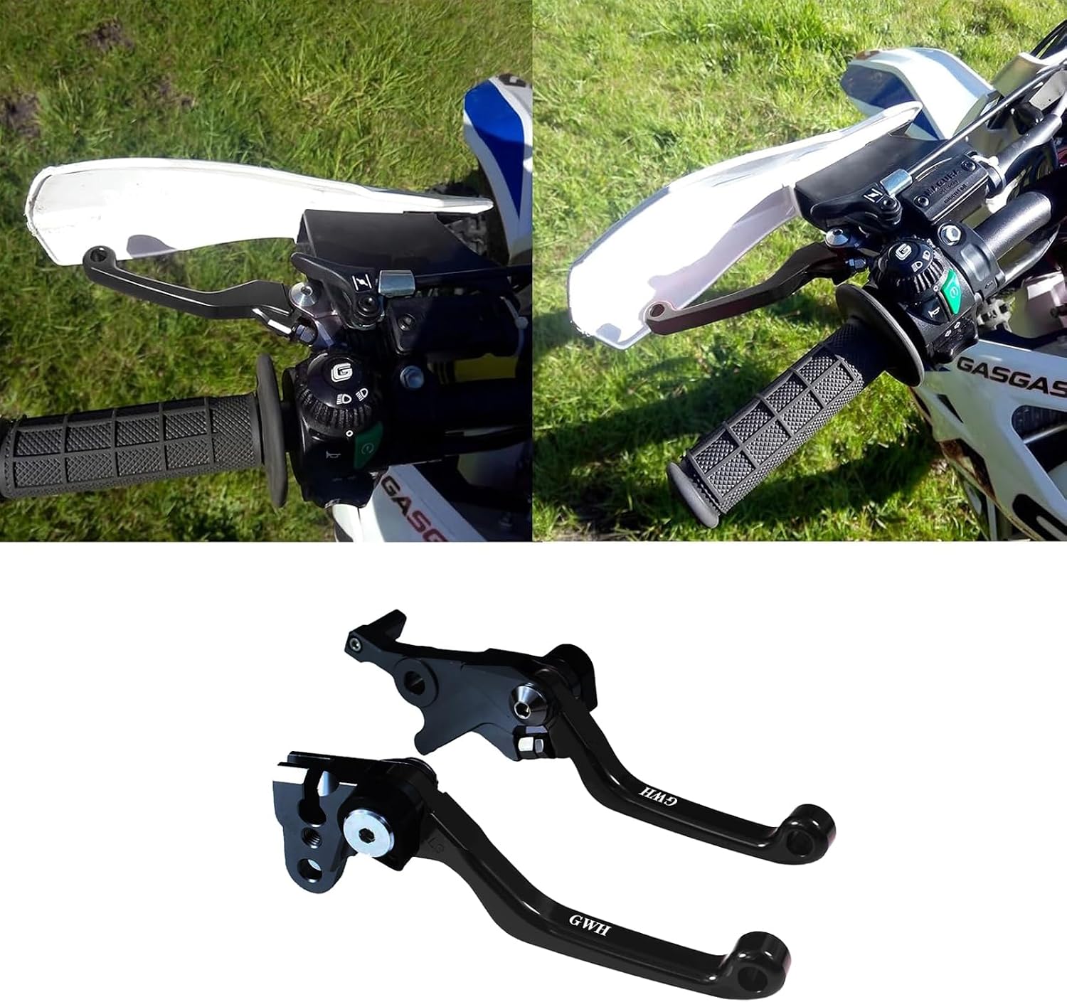 Motorcycle Billet Foldable Brake Clutch Lever Handle CNC Aluminum Pivot for TRX400EX TRX 400 EX 1999-2008 Dirt Pit Bike (Black)