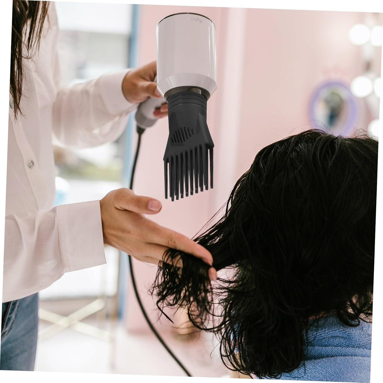 2pcs Sturdy Material Blow Dryer Comb Hair Dryer Brush Attachment Nozzle Combs for