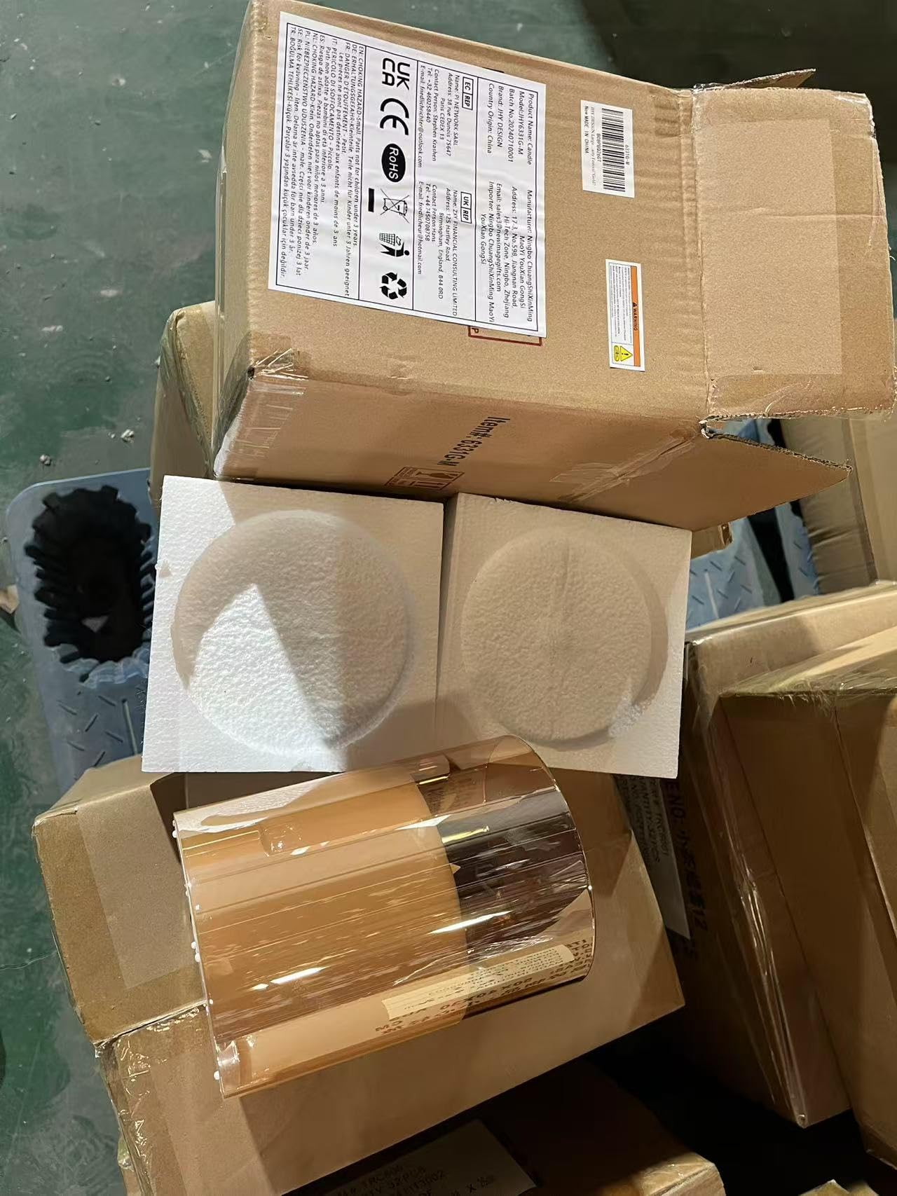 JHY DESIGN Velas de cera real con 3 mechas, velas LED sin llama a batería con temporizador de 6 horas y efecto 3D, para fiesta, salón, boda (Grande, oro)