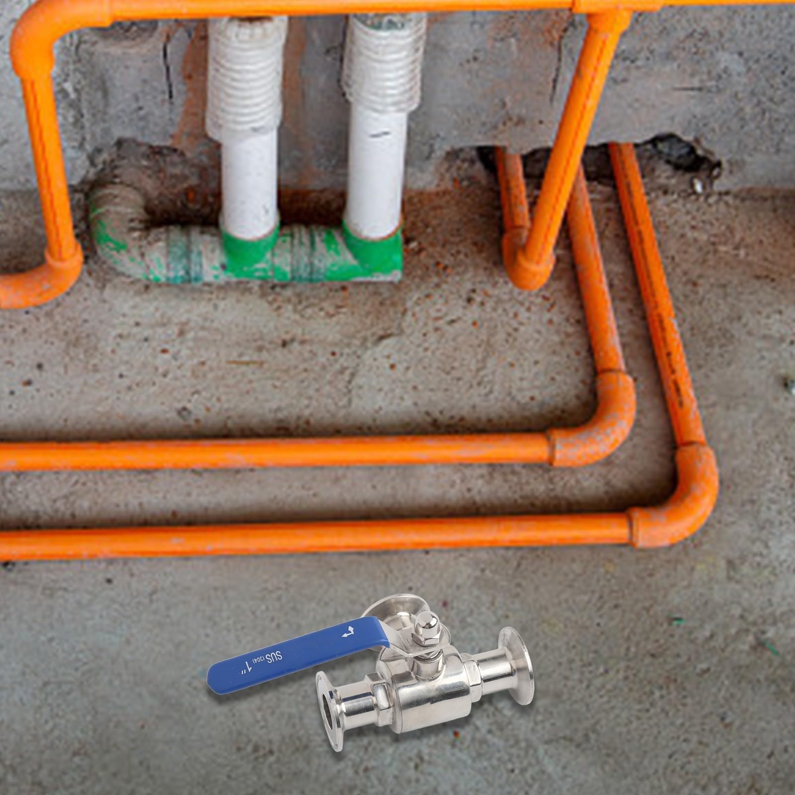 Valvola a sfera sanitaria da 1 pollice Tri Clamp a 3 vie L-Port Acciaio inossidabile Valvola a sfera in acciaio inossidabile 1 pollice Tri Clamp Passaggio completo Valvola a sfera a 3 vie 1 pollice