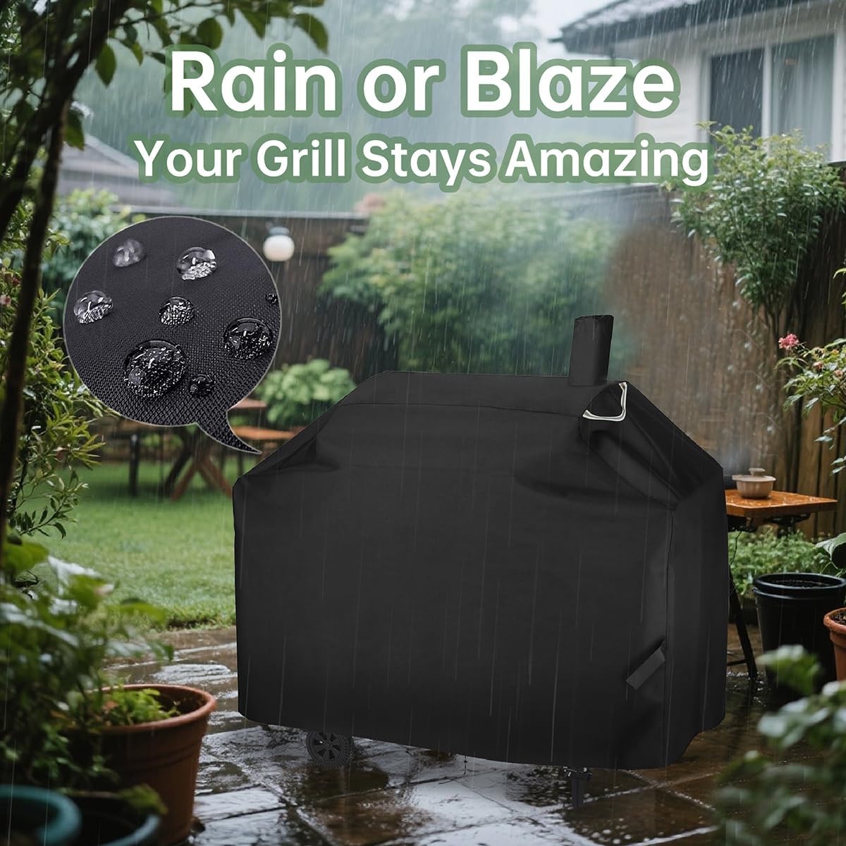 Charcoal Grill Cover for Royal Gourmet CC1830S 30"/CC1830SC/CC1830W | Waterproof Fade Resistant BBQ Charcoal Grill Cover