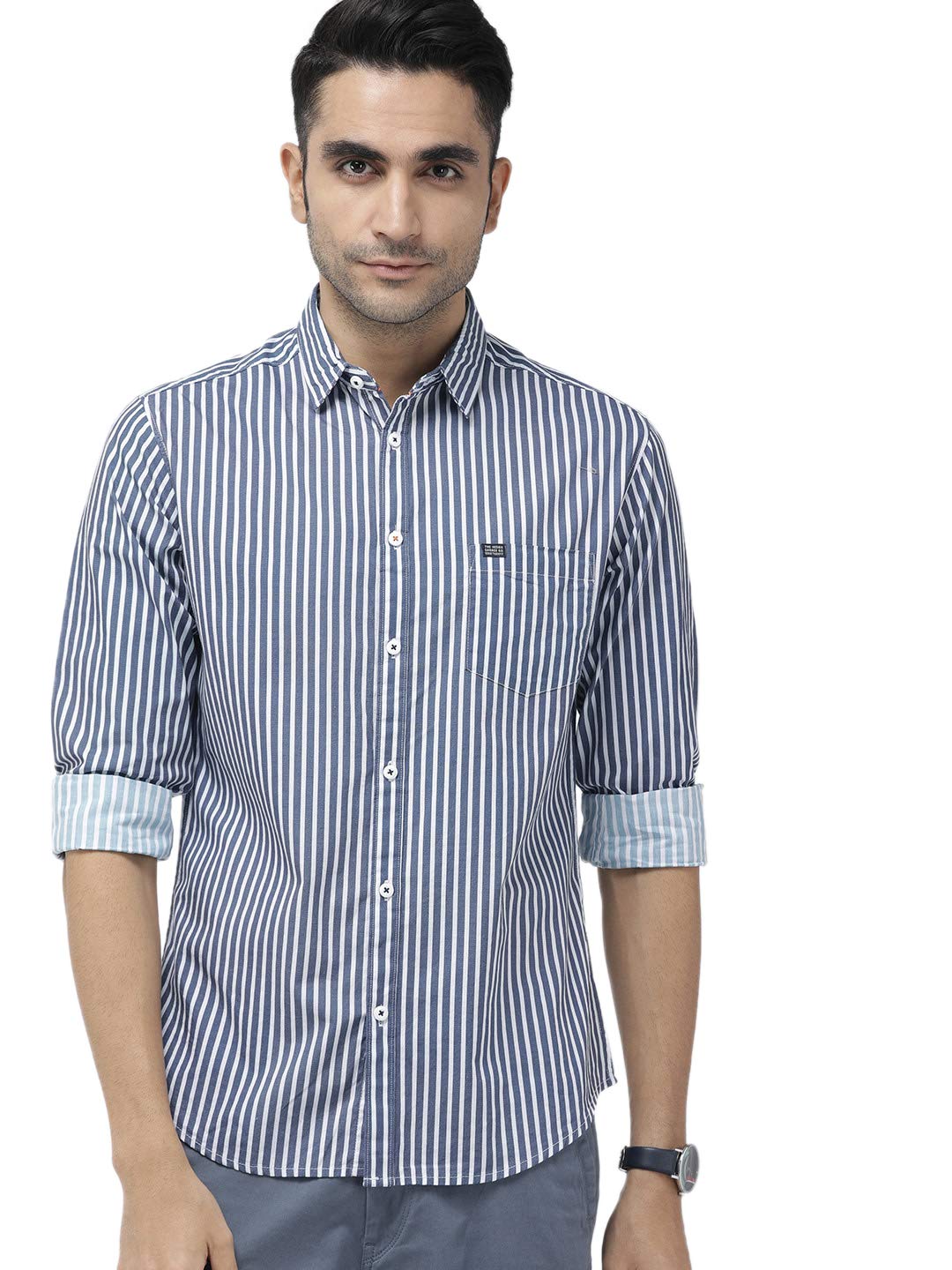 the indian garage co Men's Cotton Slim Fit Shirt-picture-29