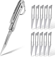 Vista 11 de KeyUnity KK13 Cuchilla de Utilidad de Precisión para Manualidades Mango de Titanio Mini Herramienta de Corte para Artes Manualidades Proyectos