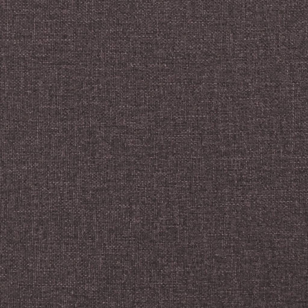 Łóżko kontynentalne z materacem ciemnobrązowym, 100 x 200 cm, materiałowa rama łóżka z zagłówkiem, materac ze sprężynami kieszeniowymi, stelaż łóżka, wygodna nakładka z pianki