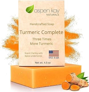 Aspen Kay Naturals Jabón de cúrcuma para cara...