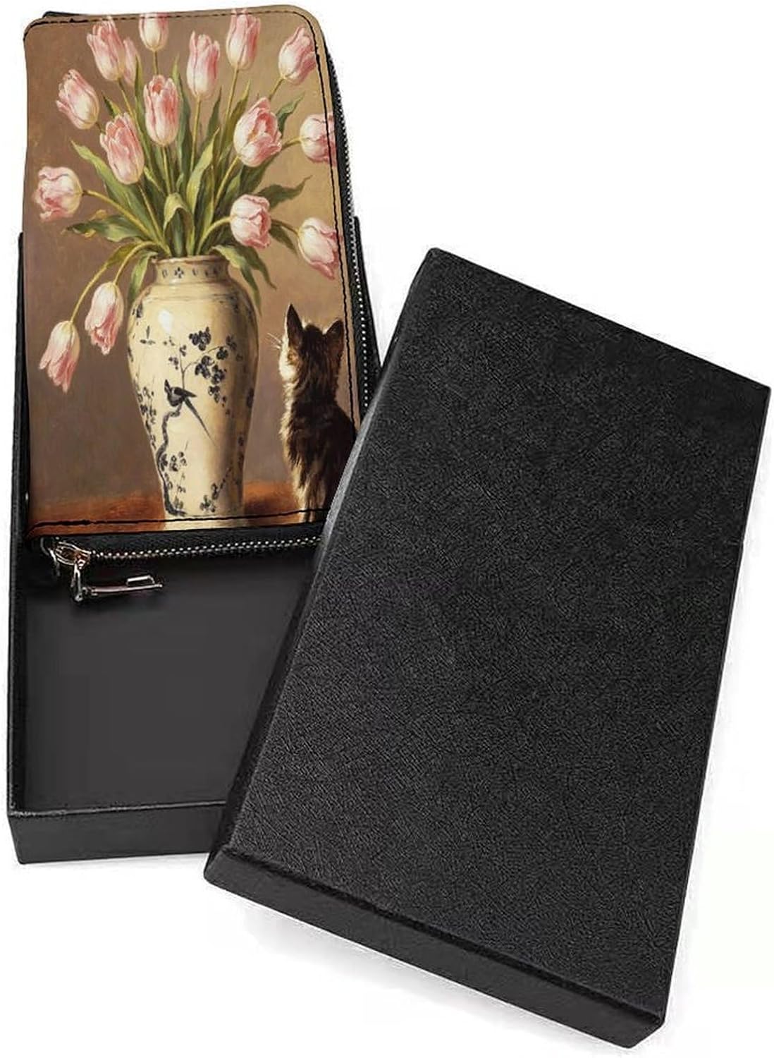 Funny Black Cat Long Wallet Money Bags image 3