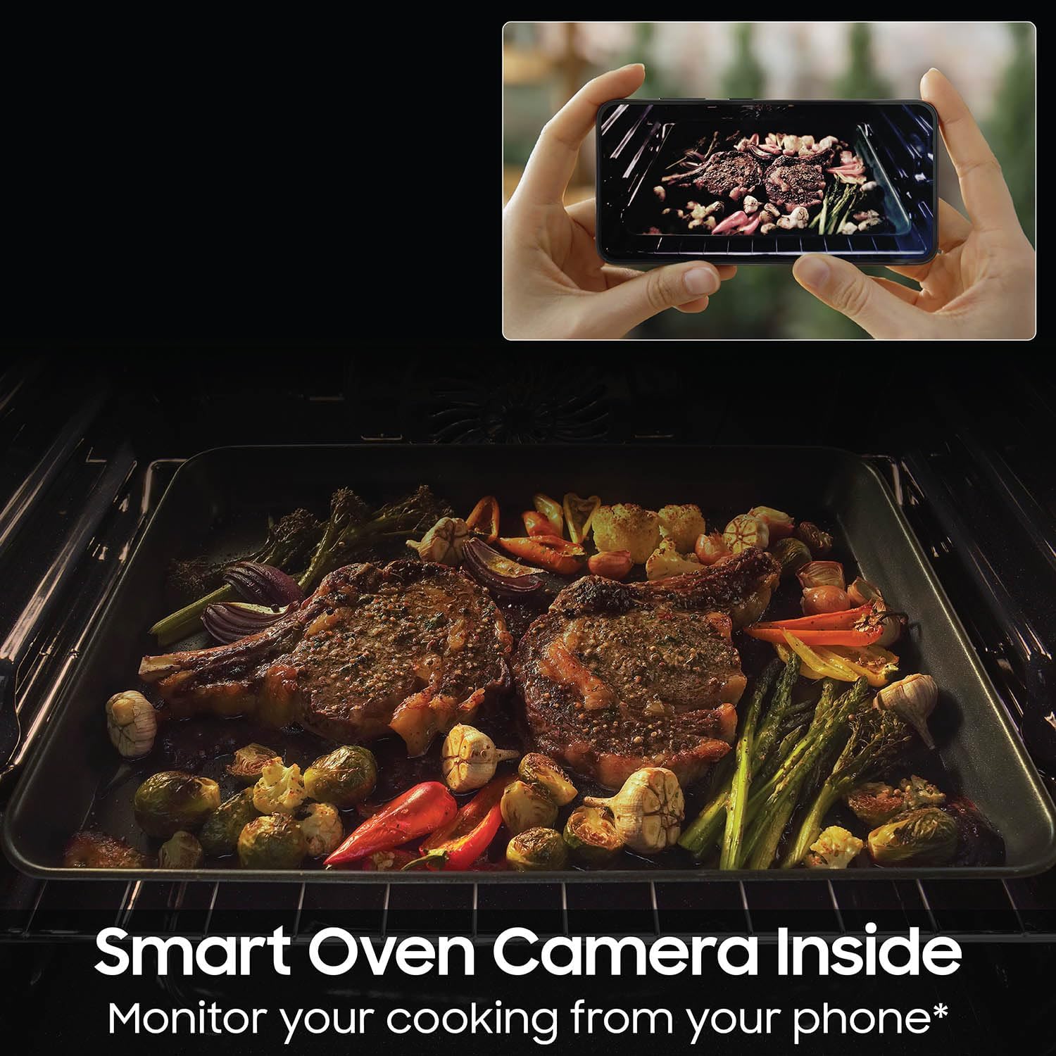 SAMSUNG Bespoke Smart Slide-In Electric Range 6.3 cu. ft. with Smart Oven Camera & Illuminated Precision Knobs, NSE6DG8700SRAA, Stainless Steel