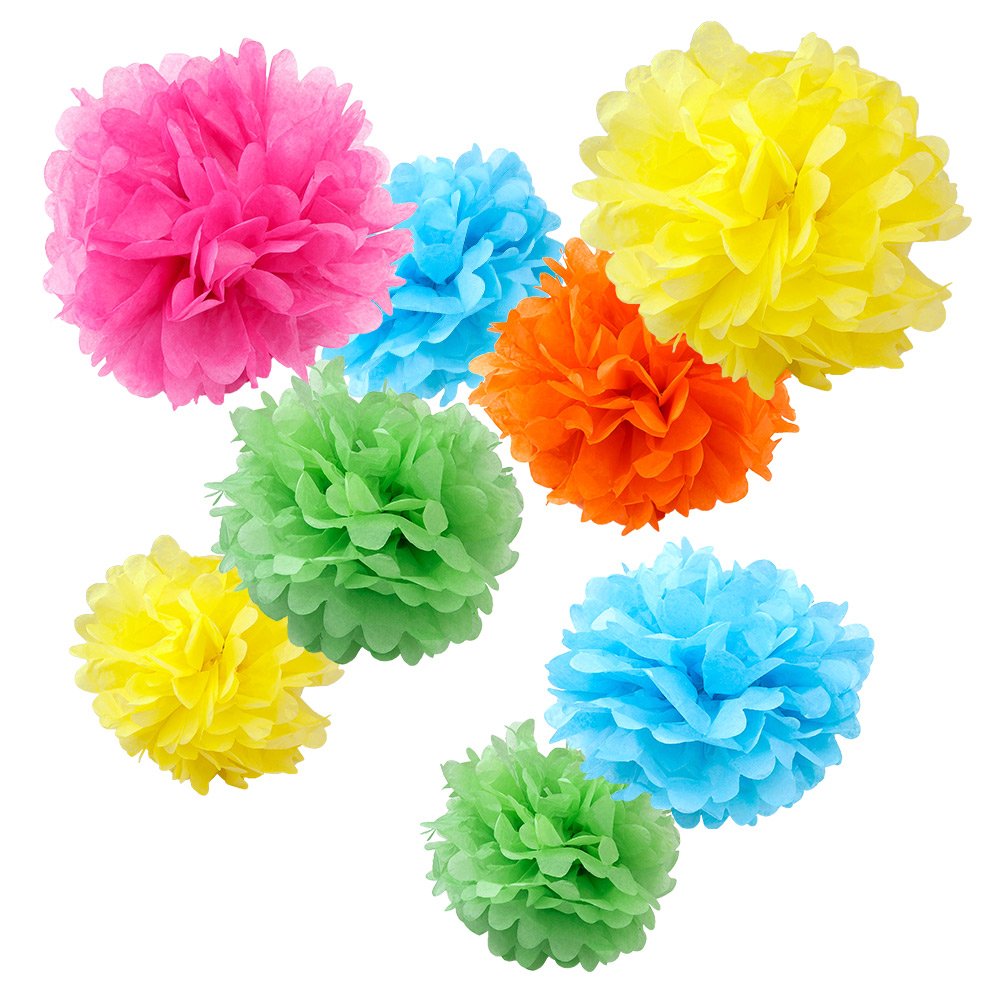 Wyzworks 6er-Set Papier-Pompoms – Bunte Deko-Pompons Für Jede Party!