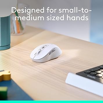 Logitech Signature M650 Wireless Mouse - for Small to Medium Sized Hands, 2-Year Battery, Silent Clicks, Customizable Side Buttons, Bluetooth, for PC/Mac/Multi-Device/Chromebook - Off White