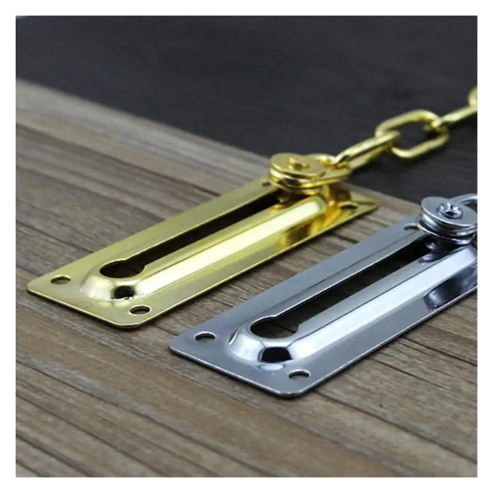 Serrures à boulons de chaîne protection porte en acier inoxydable(Gold)