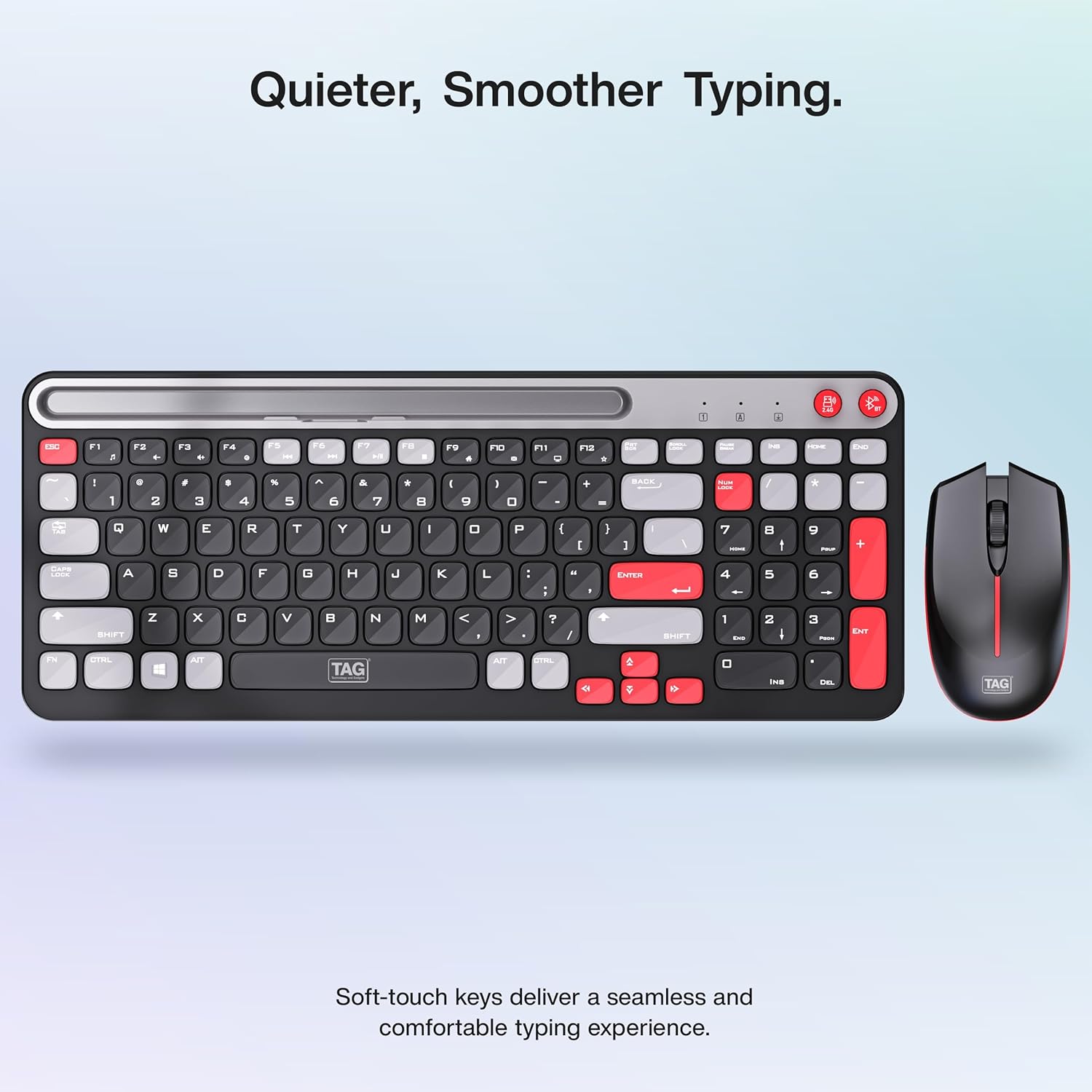 New Year Sale Tag Kbwm 1100 Wireless 2.4Ghz+Bluetooth Keyboard &Amp; Mouse Com...