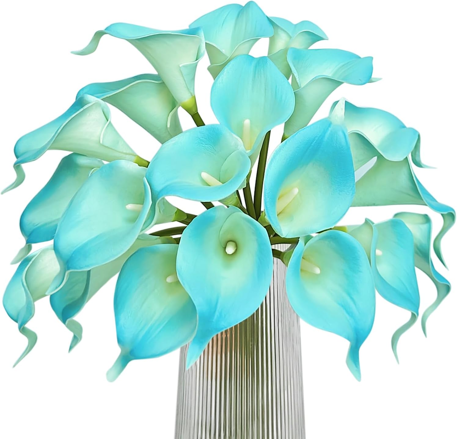 Letjolt White Calla Lily Artificial Flowers 20 Pieces Bouquet | Wedding Bouquet, Bride Shower Gift, Home Decoration, Faux Calla Lilies