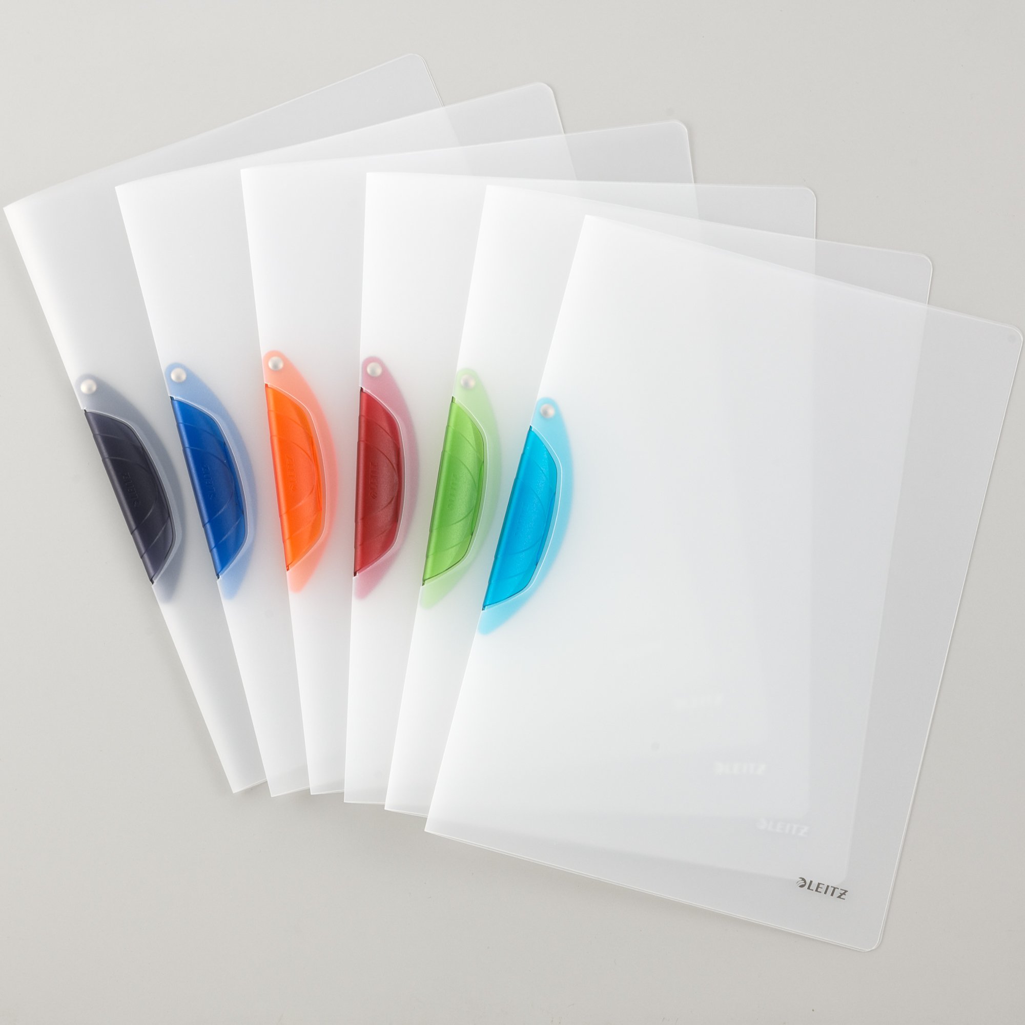 Leitz A4 ColorClip File, Pack of 6, 30 Sheet Capacity, Flexible Plastic, Light Blue, Magic Range, 41740030 - Image 4