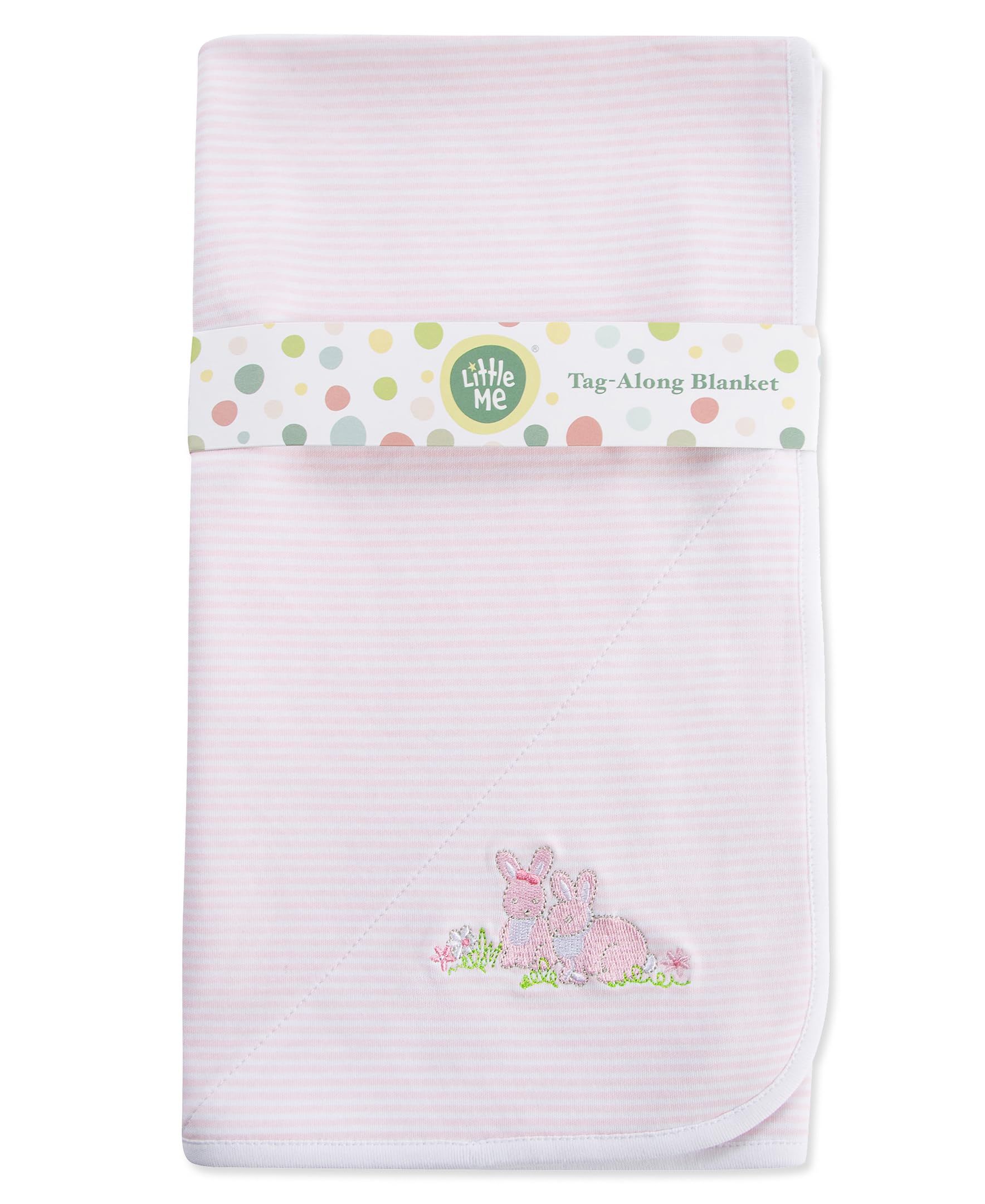 Little Me Blankets for Baby Girls' Blankets for Baby Bunnies Swaddling Receiving Blanket