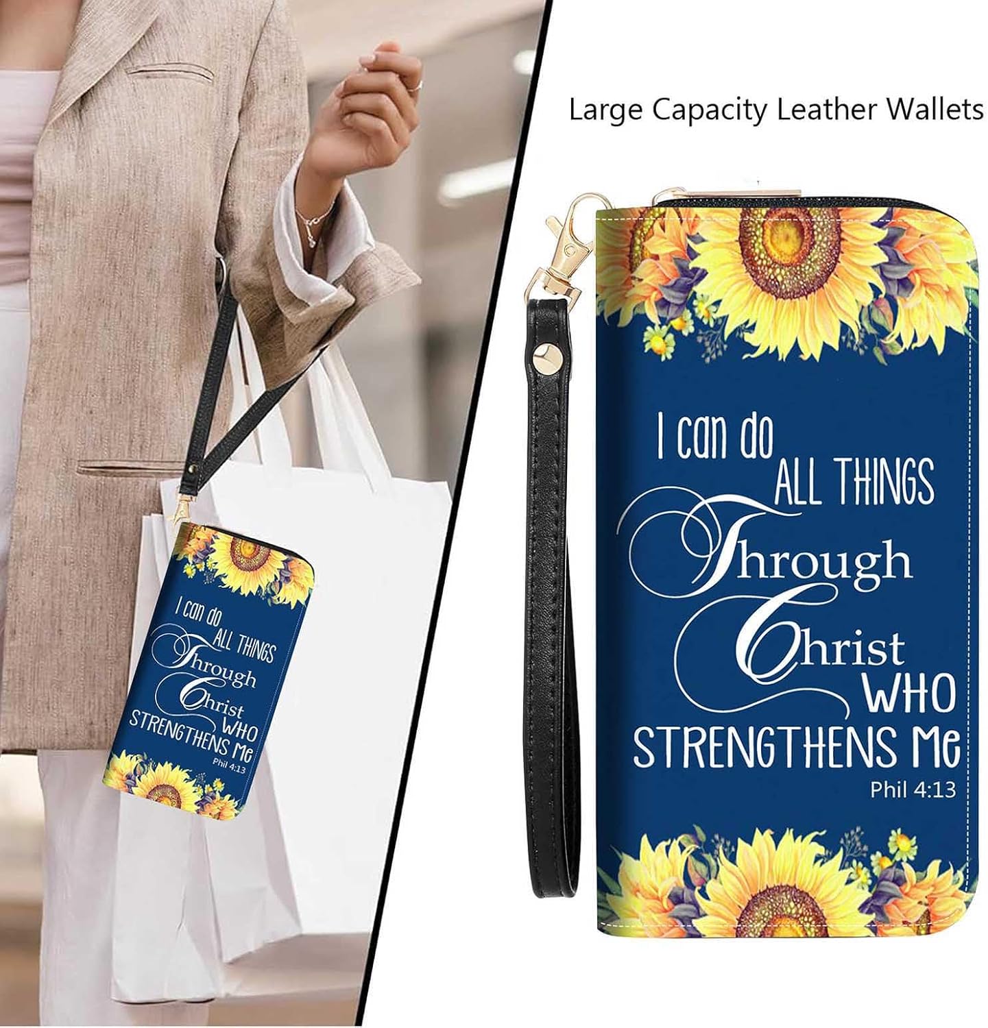 Pineapple Print Women Large Capacity Wallet PU Leather Zipper Clutch Purse for Smart Phone/Card/Coin/Cash - Image 8