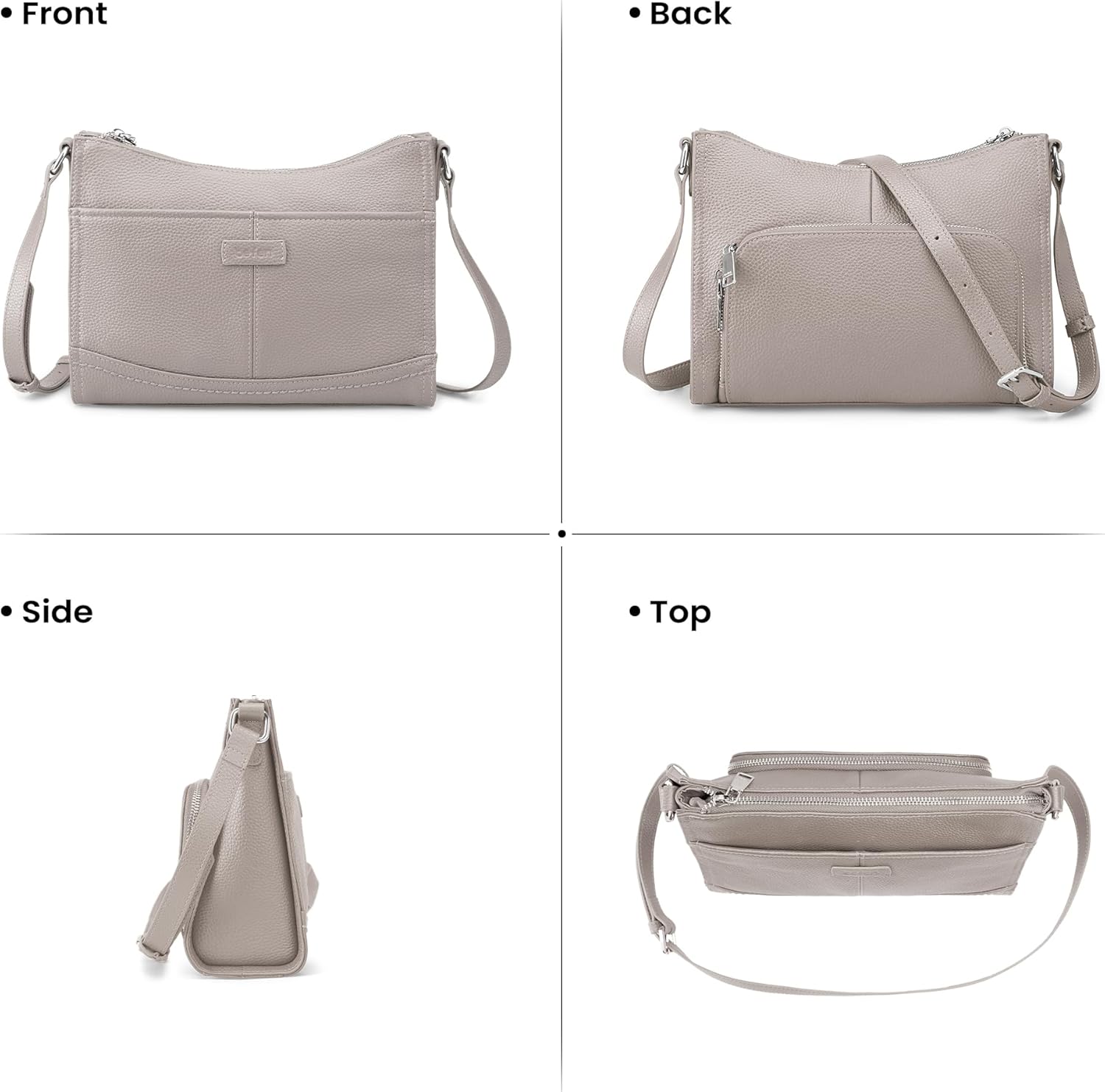 befen Genuine Leather Crossbody Bags for Women, Womens Small Purse with Built in RFID Blocking Wallet Anti-Theft Handbags - Image 6