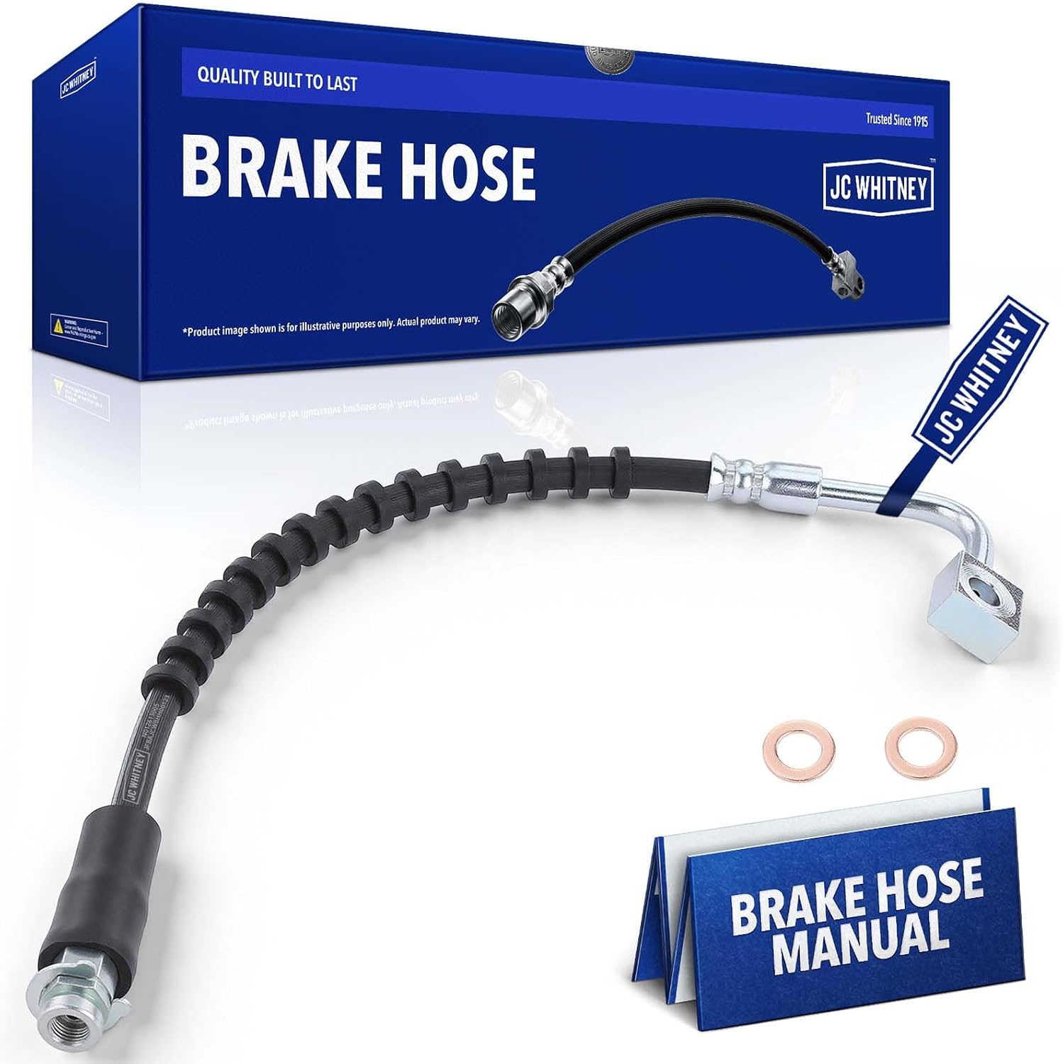 JC Whitney JFBAJCWBHH00123 Front Left Brake Hydraulic Hose - Compatible with Ram C/V 12&15, Volkswagen Routan 09-14, Chrysler Town & Country 08-12, Dodge Grand Caravan 08-12&18-20