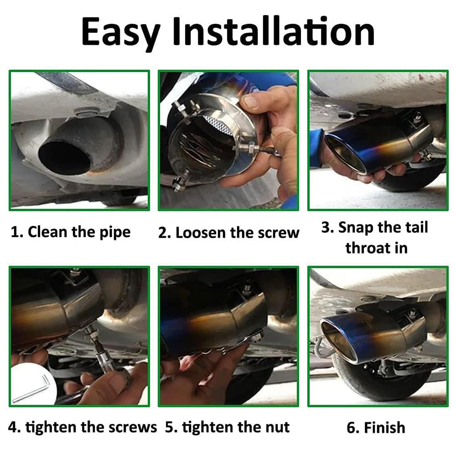 Terminale di Scarico Punta Marmitta, per Hyundai i20 III (BC3/BI3) 2020 2021 2022 2023-2025 Rivestimento Copertura Silenziatore Posteriore Acciaio Inox Accessorio Auto