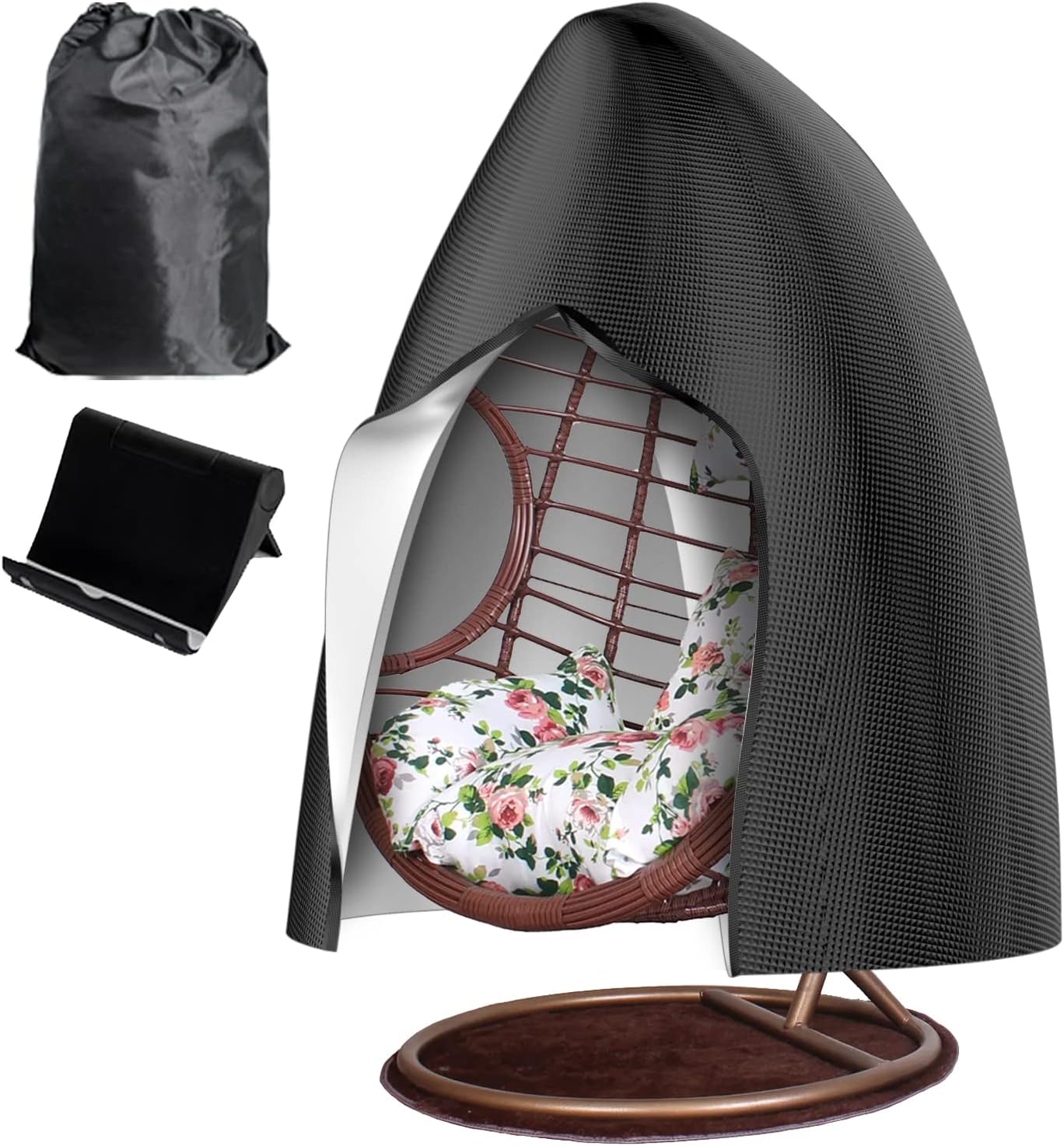 Egg chair cover with zipper, Patio swing cover,Patio hanging chair cover,Egg swing