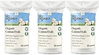 Sky Organics Almohadillas grandes de algodón ...