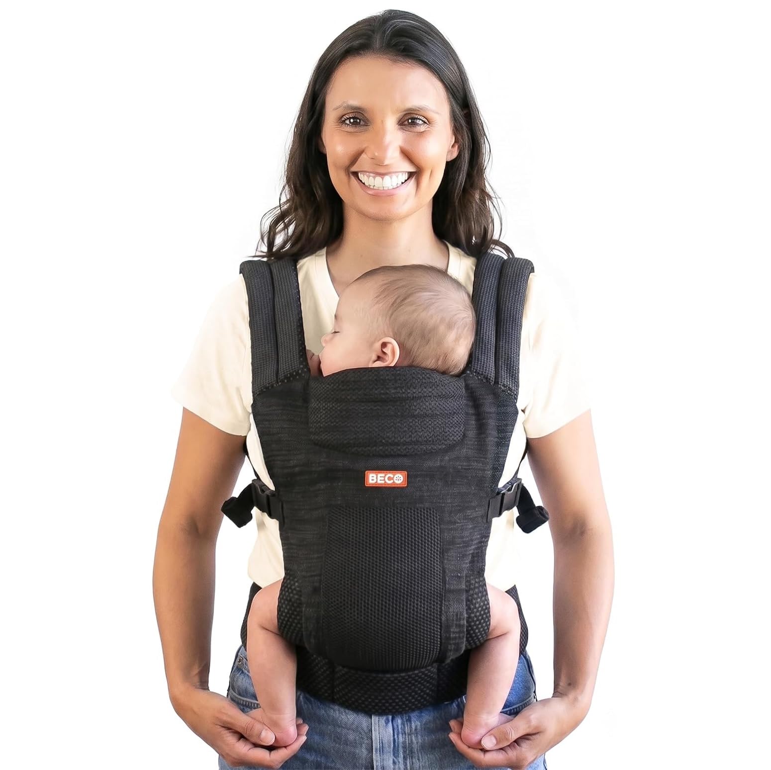 Beco Weave Portabebés Ergonómico para Recién Nacidos, Negro (3,2-15,9 kg)