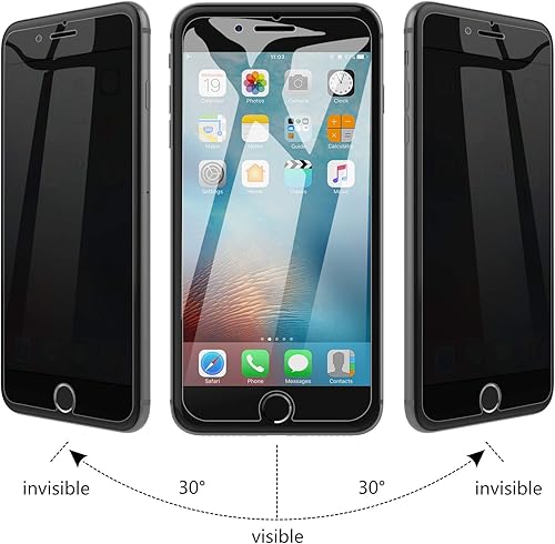Miniatura 3 de JETech Protector de pantalla de privacidad para iPhone SE 3/2 (edición 2022/2020), iPhone 8 y iPhone 7, película de vidrio templado antiespía,