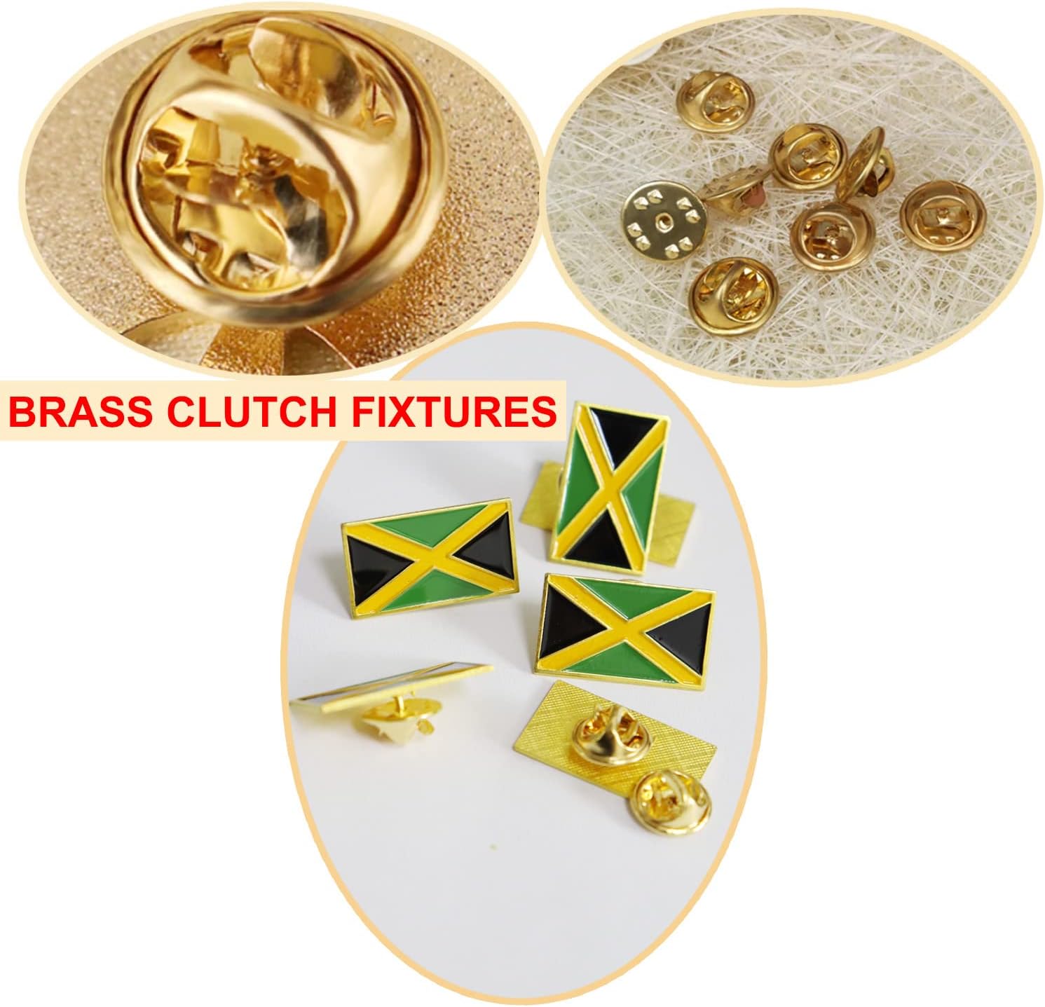 6/12/50/100 Pack-Jamaica Flag Pins Bulk -1” Metal Patriotic Jamaican Lapel Pins Badge Souvenir For Hat Bag Travel Gifts