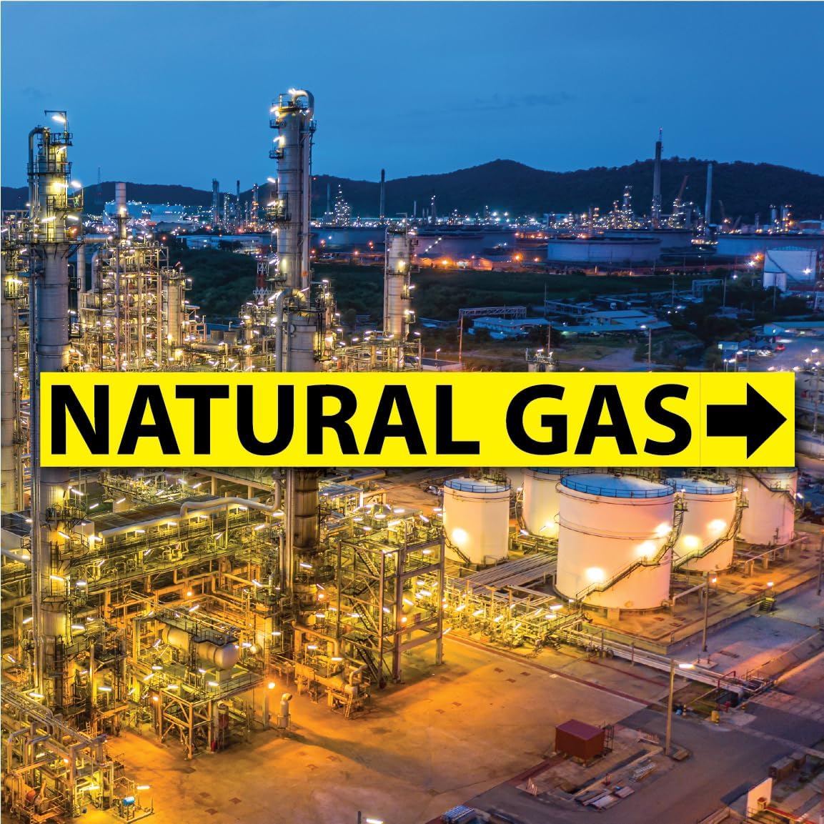 Wrapco (25 Pack) Natural Gas Pipe Labels Stickers with Arrows, Self Sticking 6mil PVC Natural Gas Pipe Markers for Pipes, Inspections, Detector, Regulator and Heaters (1" x 8")