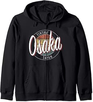 Amazon.com: Vintage Osaka Japan design Zip Hoodie : Clothing