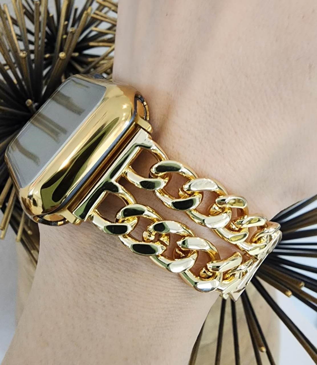 DSAAplus 41mm Gold Chain(XS/M) With Matching Case Cover For Apple Watch Band Strap