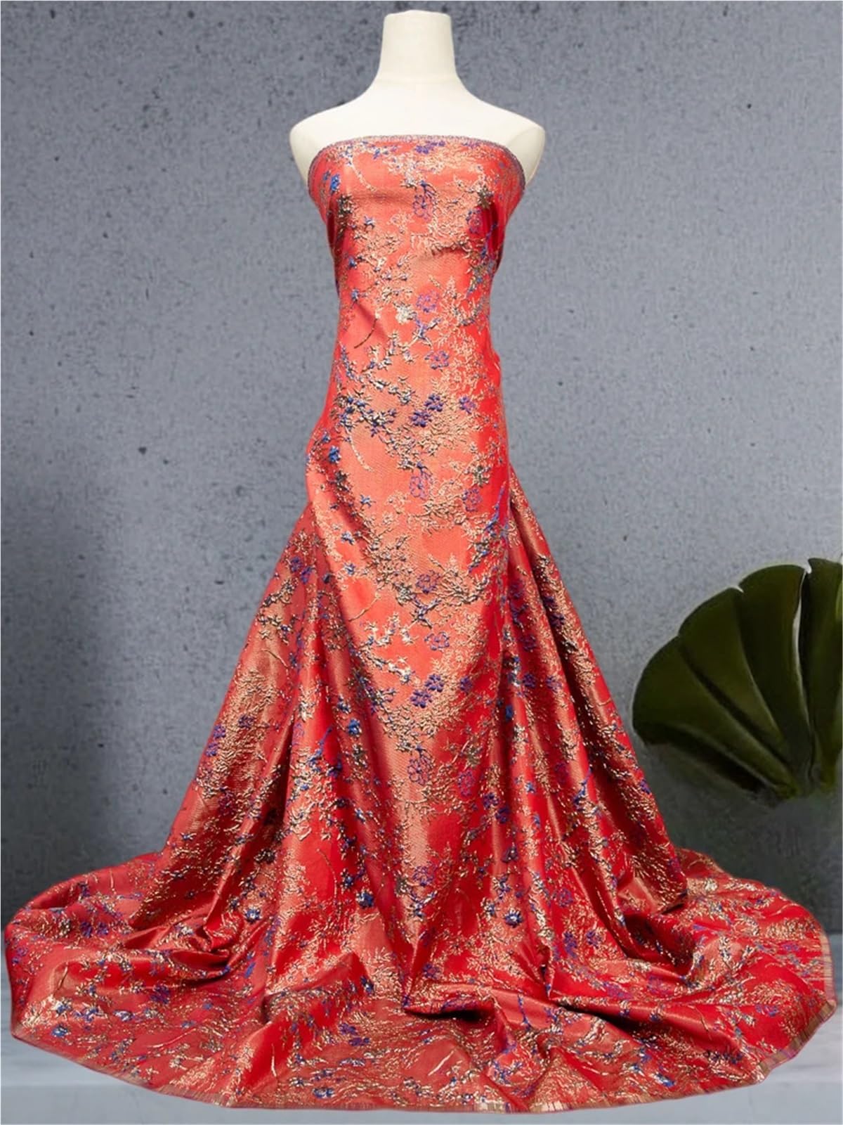 Tissu en dentelle jacquard brocart for coudre des robes de soirée mariage for femmes pour rideaux, tissus d'ameublement, art et artisan(Color 8)