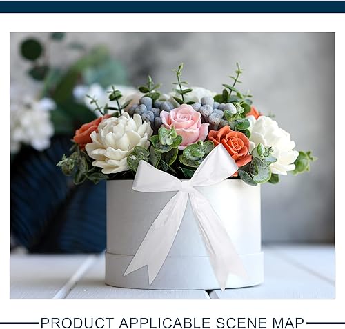 Miniatura 5 de Cinta impermeable de Navidad para exteriores, cinta de satén de polietileno, decoración floral para manualidades, cinta con patrón de hojas de