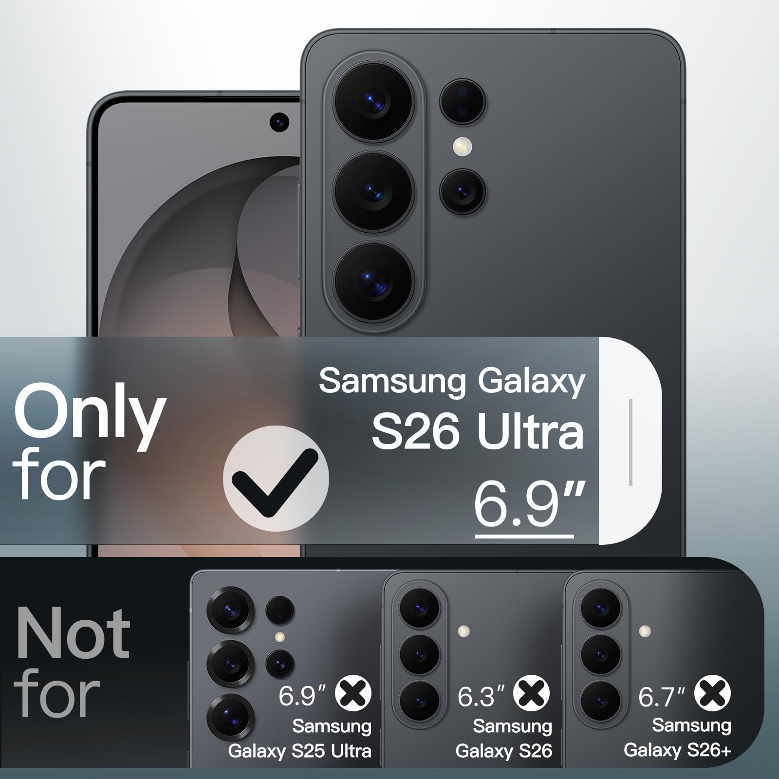 JETech Cover Magnetica per Samsung Galaxy S26 Ultra, Compatibile con MagSafe, Protezione Completa dell'Obiettivo della Fotocamera, Custodia Antiurto con Retro Opaco Traslucido (Nero)