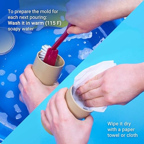 Miniatura 5 de Candle Shop - Molde cilíndrico - Altura 5.1 pulgadas, ancho 2.7 pulgadas - 30 pies de mecha incluida como regalo - Moldes de plástico para velas