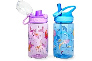 Home Tune 16 oz Kid Water Bottle Set: Leak-Proof, Safe, and Fun...
