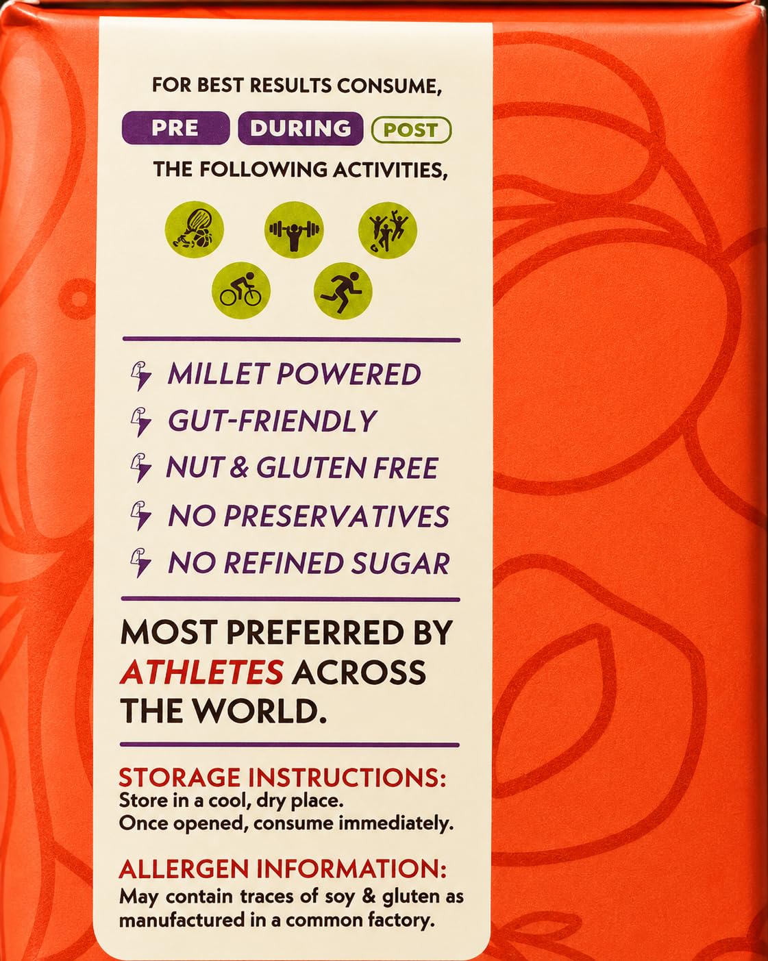 Energy Bar Mixed Fruit EHNUHJEE EQUATIONS Pack of 8 Energy Bars - 100% Millet Based | Vegetarian | 392g (49g X 8) | No refined sugar | Healthy Snack | For Pre & During Activity | Easy to Chew — Amazon image 8