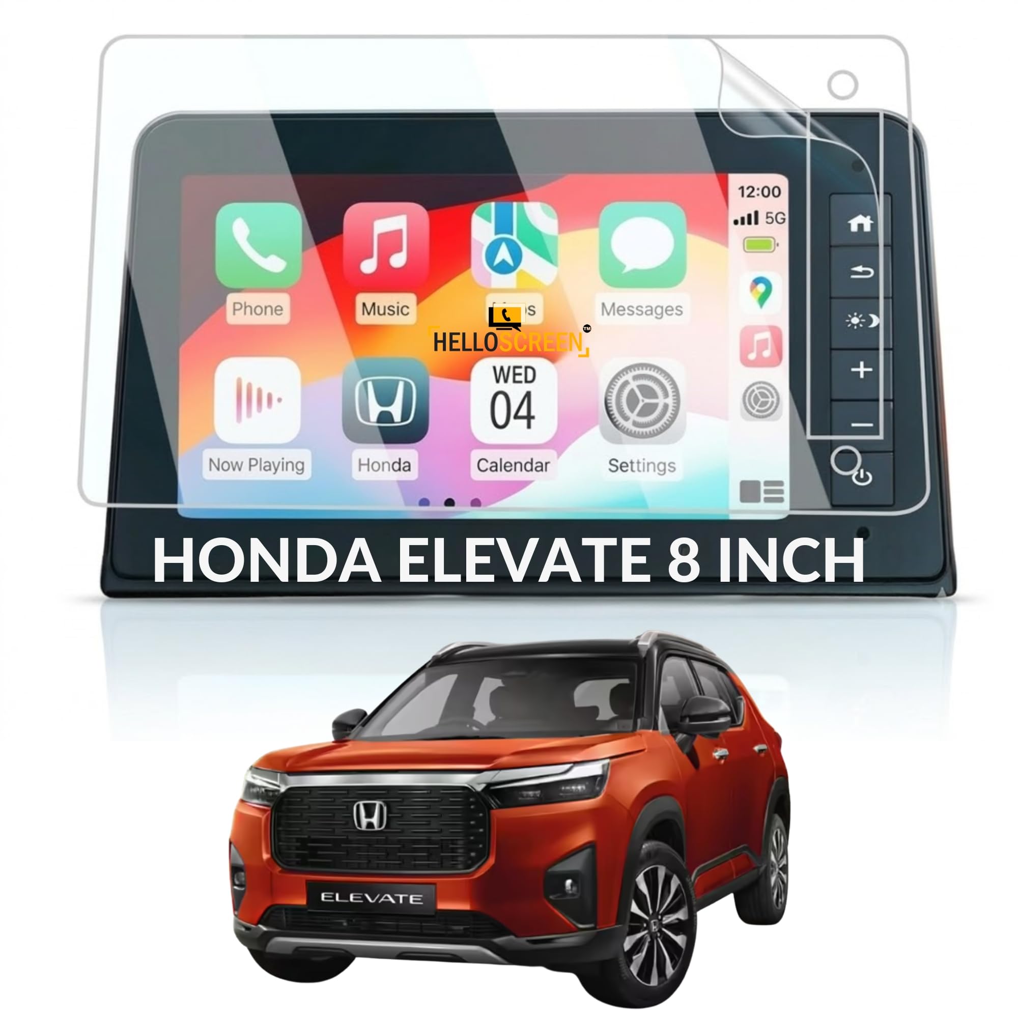 screen protector for honda elevate v & vx 2023 - running – 8 inch infotainment touch screen guard | anti scratch hd clear | car dashboard accessories [not tempered glass]
