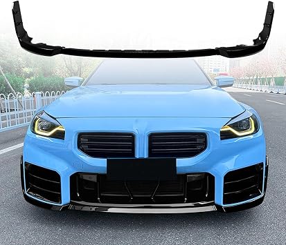 Front Bumper Lip Splitter Air Dam Spoiler Lower Chin Compatible with BMW M2 G87 MP 2023-2025, ABS Gloss Black